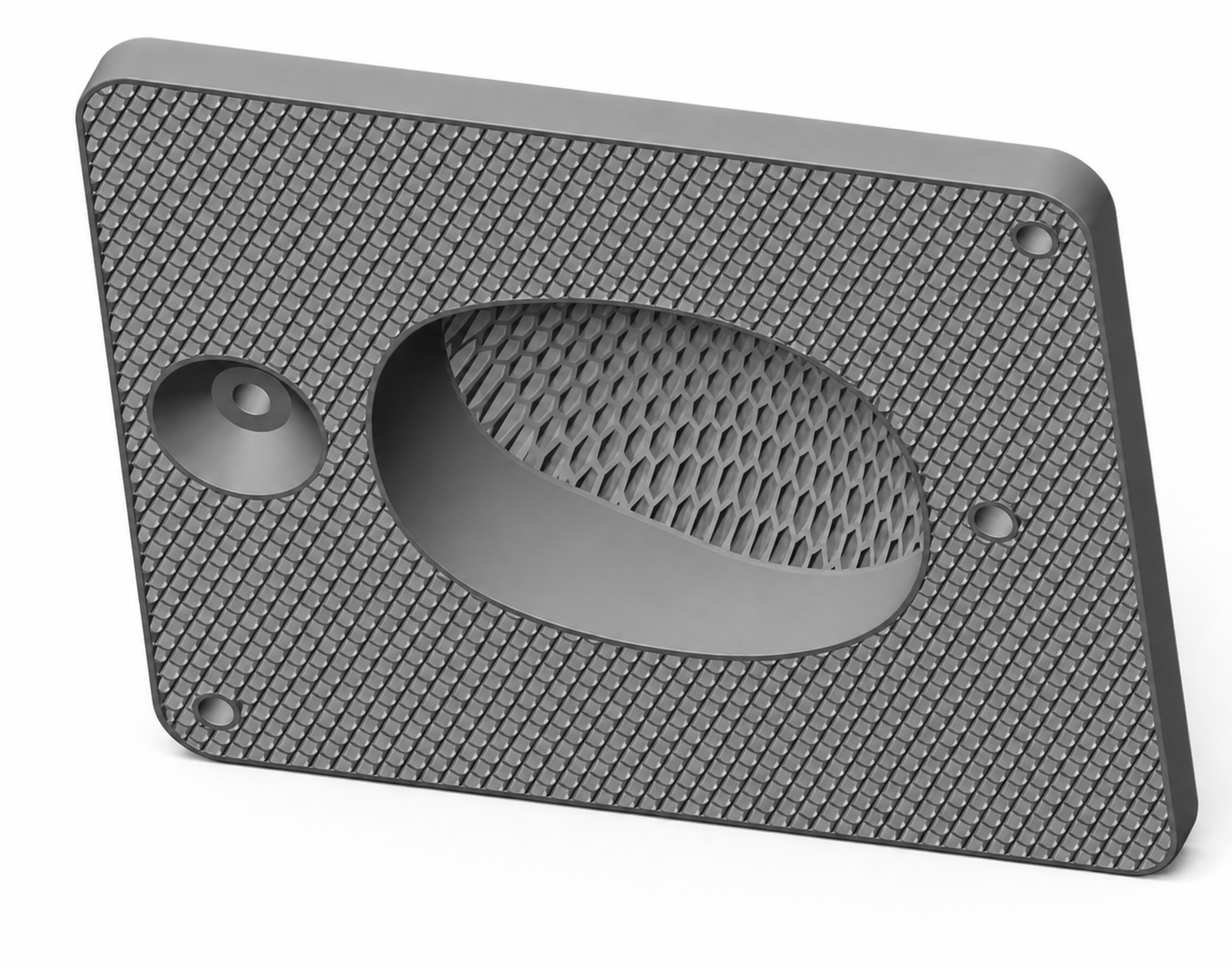 After: honeycomb lattice structure, ~5 kg